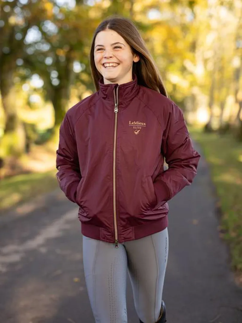 LeMieux Elite Team Jacket Young Rider in Burgundy-4